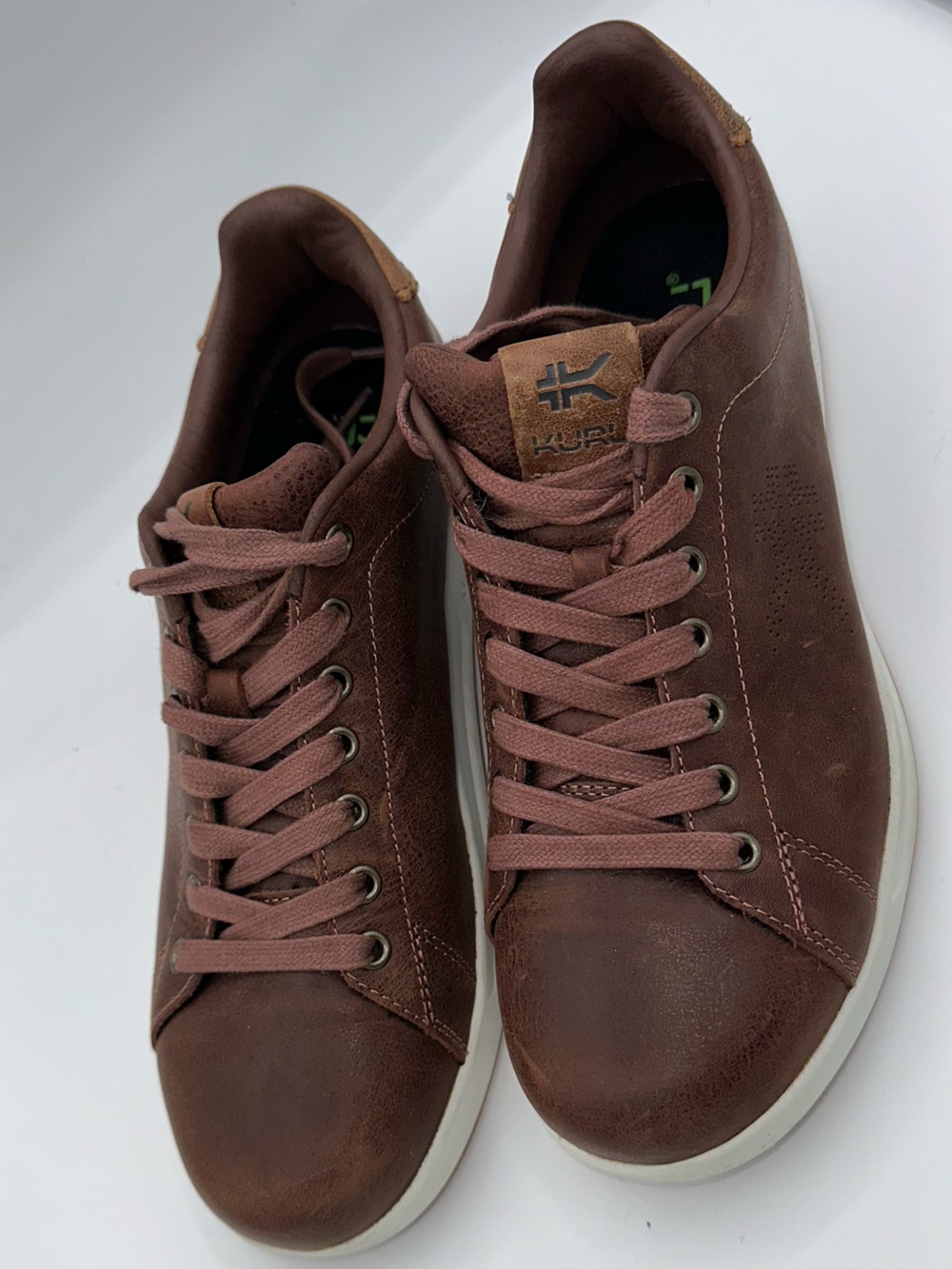 Kuru Roam Classic Court Mens Size 10 Brown Athletic Leather Shoes Sneaker AA23 - Picture 4 of 7